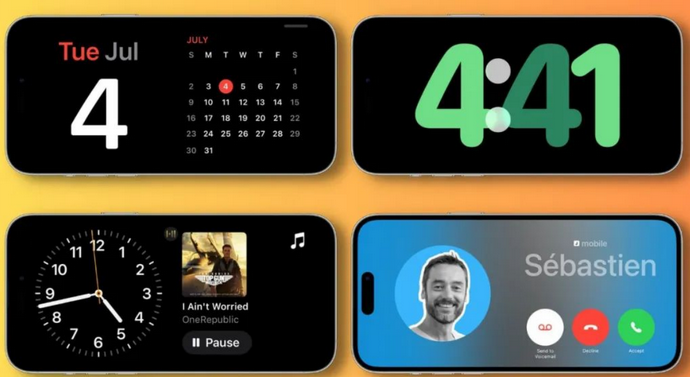 云和苹果手机维修分享iOS17横屏充电待机显示有什么好处 